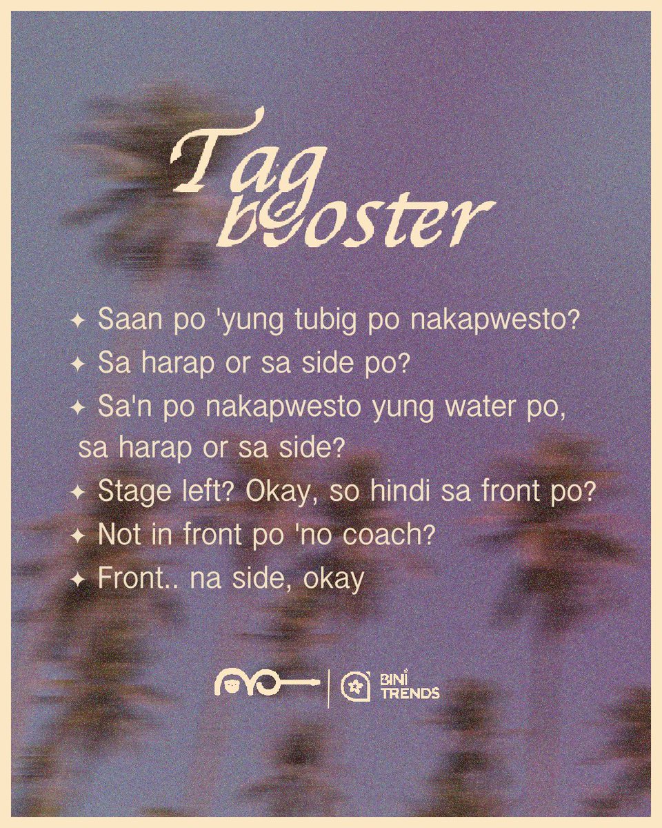 First Filipino words at Coachella! Reply with the tags!

BINI BORN FOR COACHELLA

#BINI_CoachellaWk2 #BINICHELLA