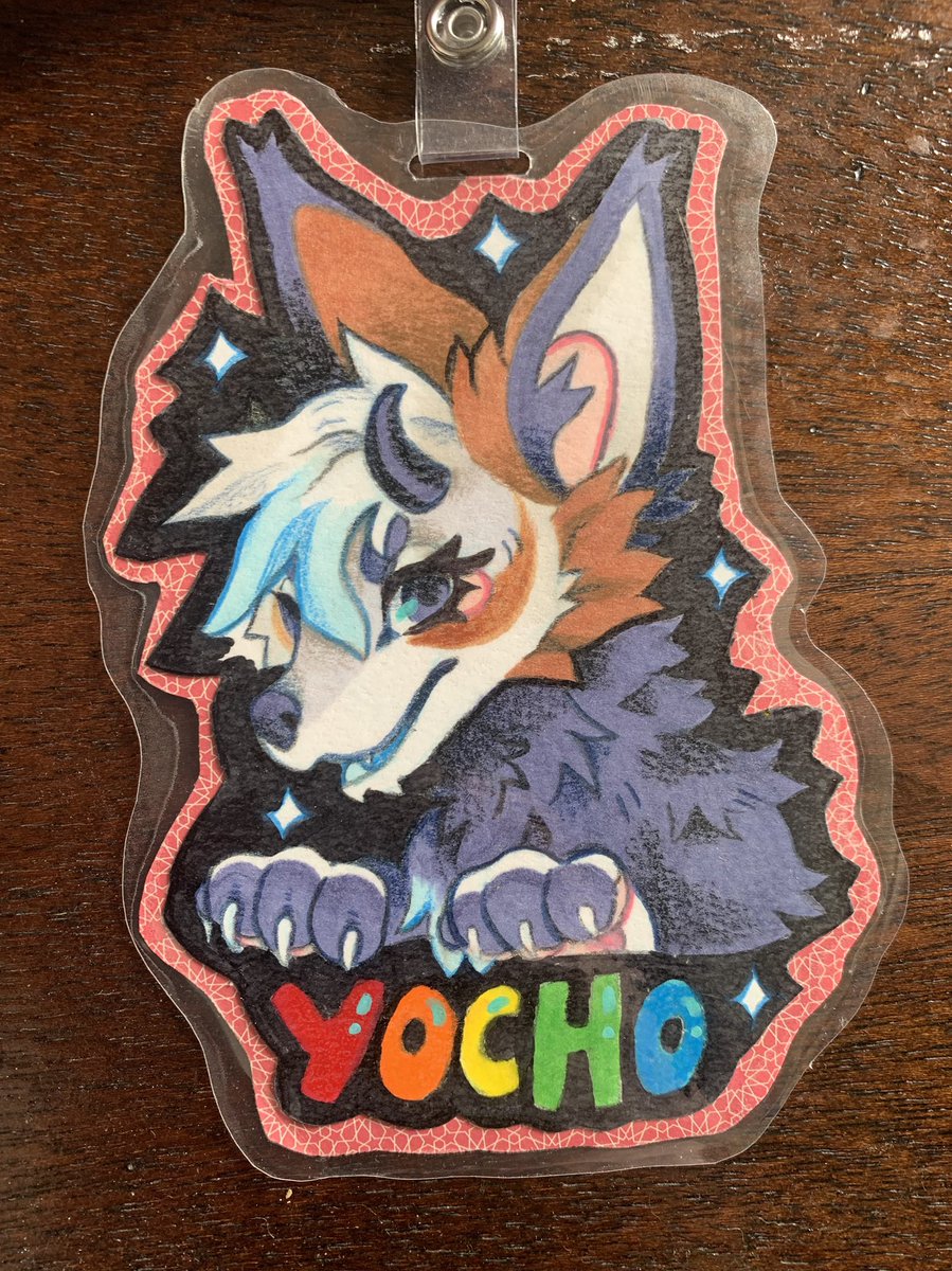 yocholol's tweet photo. opening badge commissions for fwa (or ac) pick up!!
these are traditionally done, fully laminated with stickers and backing! 
✨ $100 each, dm to claim!! ✨ https://t.co/KdZ74mxPNO