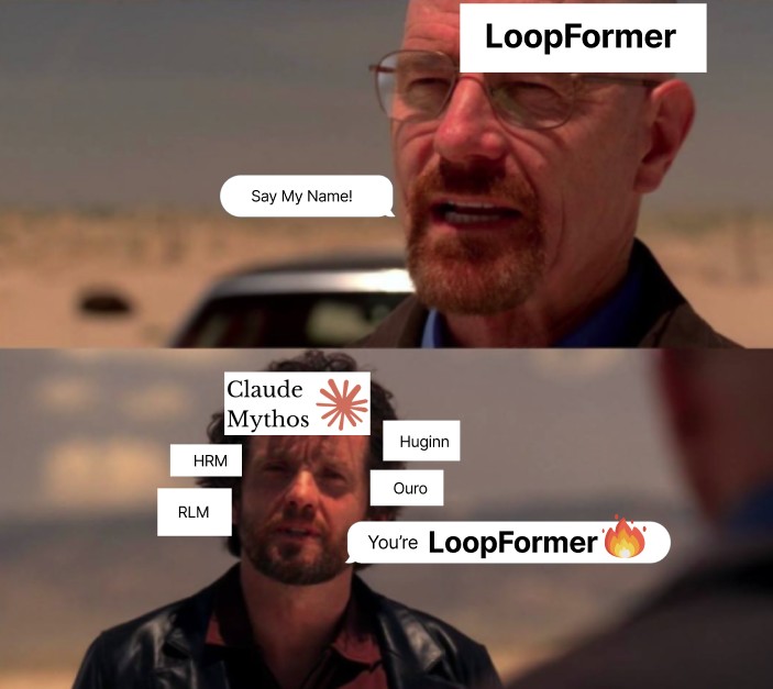 armen_jeddi's tweet photo. Loops, loops, loops… LoopFormer.
Looped Language Models are becoming one of the defining themes of 2026, and next week I’ll be presenting our paper, LoopFormer, at #ICLR2026.
Lmk if you want to chat about looped LMs in Rio.