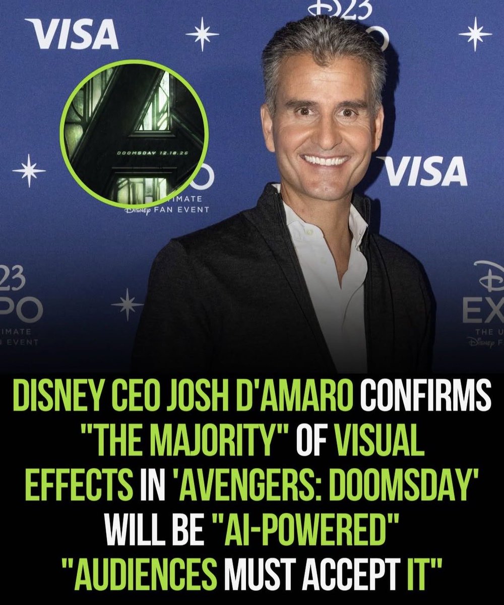 Proven_Geek's tweet image. 🚨MARVEL Fans, Movie Fans, Art Fans of ANY kind.

‘AVENGERS: DOOMSDAY’ PSA.

For the sake of Human Art, Filmmaking and Overall Conservation, PLEASE Read.

#Disney #MARVEL #MARVELSTUDIOS #MCU #AI #ArtificialIntellegence