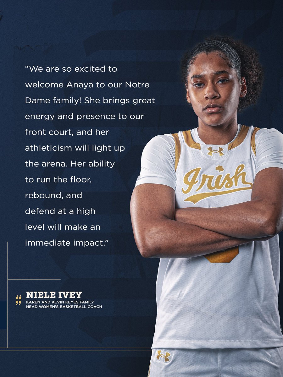 couldn’t be more excited for what <a href="/AnayaHardy2/">Anaya Hardy</a> is bringing to our Irish family! ☘️

#GoIrish // <a href="/Gatorade/">Gatorade</a>