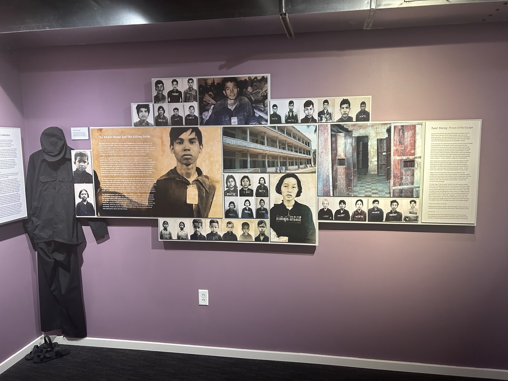 MarkWerling5's tweet image. The Khmer Rouge took control of Cambodia today in 1975, as the U.S. left Vietnam.  

The Killing Fields followed.  Exhibit at the Wing Luke Museum in Seattle.  #Communism #Cambodia