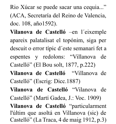 EduSanchisVal's tweet photo. Que no vos enganye el pancatalanisme, en llengua valenciana es VILANOVA DE CASTELLÓ i no "Castelló", ni "Castelló de la Ribera"

Font: DICCIONARI HISTORIC DEL VALENCIA MODERN ISBN  978-84-616-1582-7   DHIVAM   © copyright  Ricart García Moya https://t.co/CDGGmy8SNy