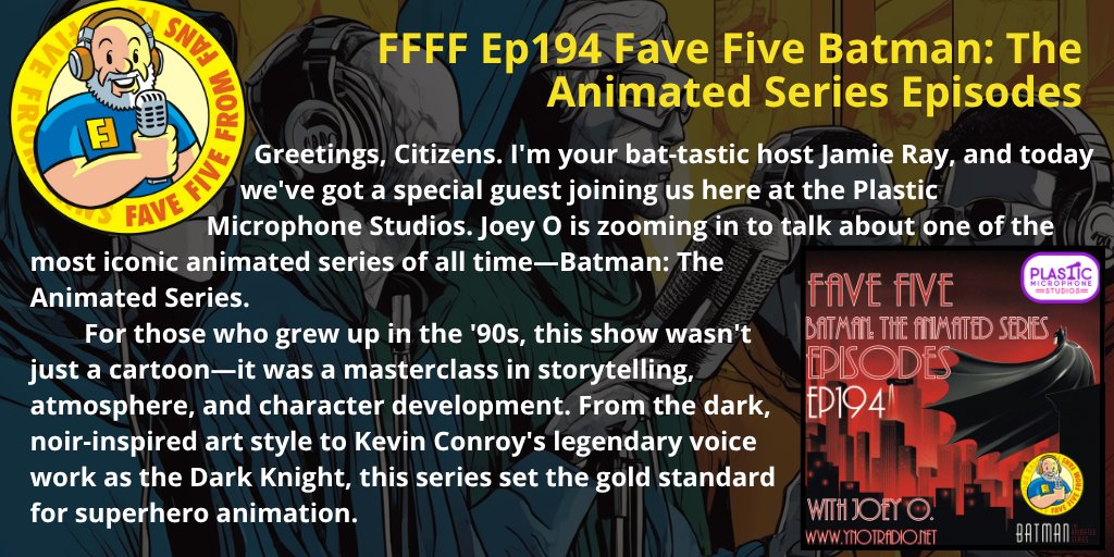 pds_ol's tweet image. Fave 5 From Fans @Fave5FromFans @tpc_ol @pcast_ol @ncore_ol

FFFF Ep194 Fave Five Batman: The Animated Series

Podcast about Favorites &amp;amp; why we love them. 

#podcast
#PodernFamily
#FFFFF

pod.link/1494494903
linktree linktr.ee/HulkBoy
web favefivefromfans.com