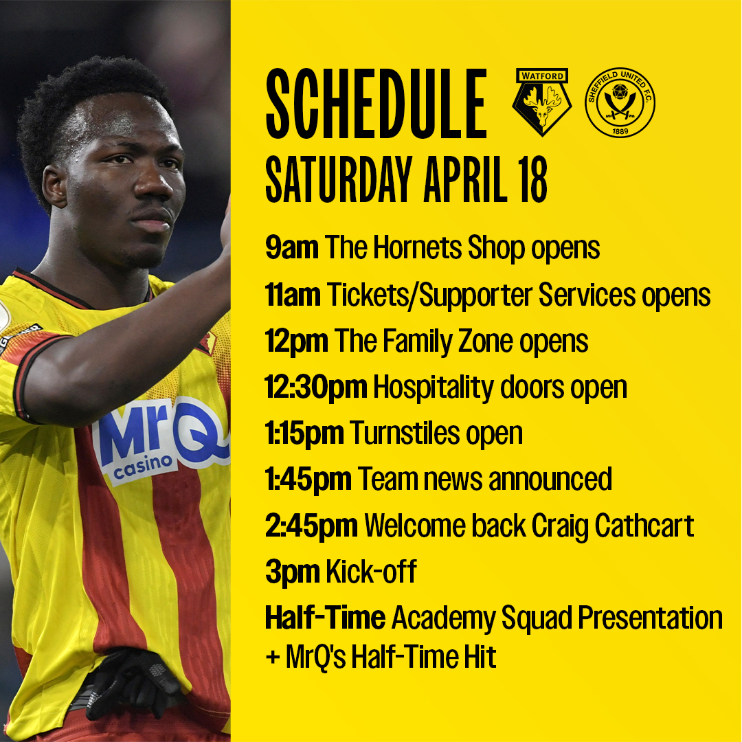 WatfordFC's tweet photo. How today is shaping up โฑ๏ธ https://t.co/KG8qnWbLPp