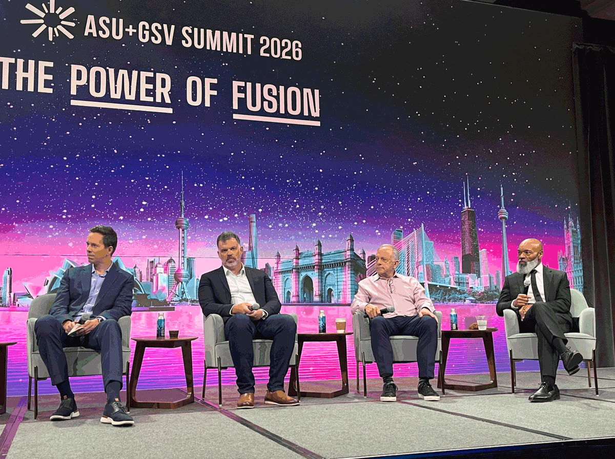 _KAITLab's tweet photo. KAITLab is back from an amazing week at the @asugsvsummit!

Highlight: seeing Dr. Joseph Wise and Dr. Joe Davis on stage for a great panel on whether AI is amplifying cognition.

So many strong conversations, new connections, and fresh ideas.

#ASUGSVSummit #EdTech #Leadership https://t.co/sC8F7y2y13
