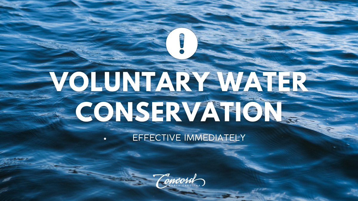 ConcordNCgov's tweet image. We need your help conserving water, #ConcordNC! We’re currently experiencing extreme drought conditions, with water levels at Lake Howell 11 inches below full. 

Learn more about how you can help here: bit.ly/4ezsFsu