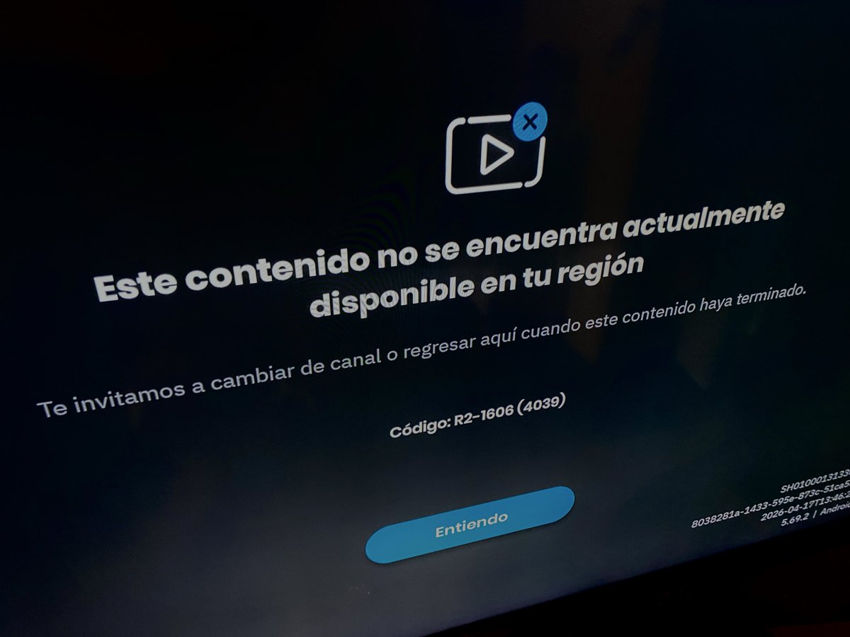seb0799's tweet image. La app #Dgo en #Chile sólo está funcionando con “datos móviles” ya que conectado a una red wifi aparece este mensaje y sin acceso a ver ningún canal. #GranHermano @DGO_Latam