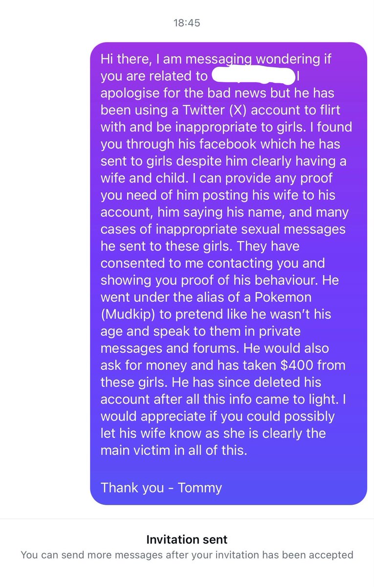 this message has been sent to his mother and his sister. I will also send it to his brother if they don’t reply. I banked on the women in his family being more understanding of the situation so we will see what happens from here. Thank you to those who helped 🤍