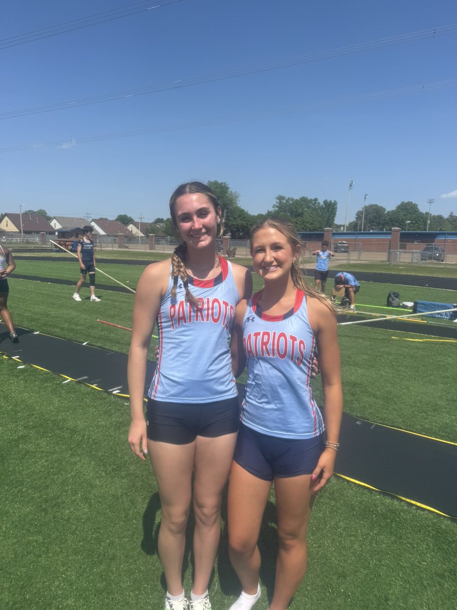 BurgTrackField's tweet photo. Congratulations to Olivia and Rylee placing 1st and 3rd in Pole Vault! To North Half the go! https://t.co/mLbyfKwsCZ