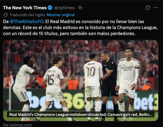 Esta es la noticia.
Y que estén sacando una vez más a Negreira, así lo demuestra. 
MAL PERDEDORES y buscan excusa para borrar su más que probable Nadaplete