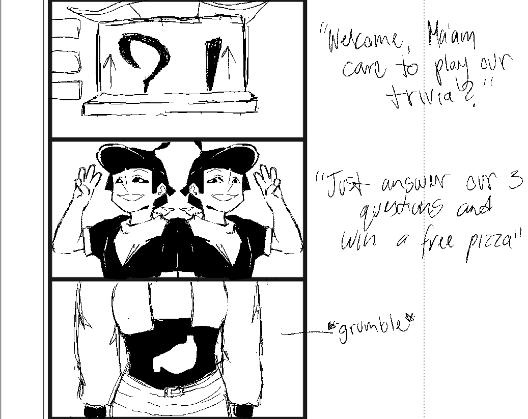 fckcoko's tweet photo. some mime and dash genderbend storyboards while i eat some pizza https://t.co/QAoZ0zY1PA