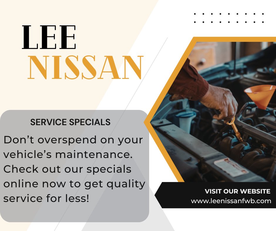 Don’t overspend on your vehicle’s maintenance. Check out our specials online now to get quality service for less! --> bit.ly/482Vwlb