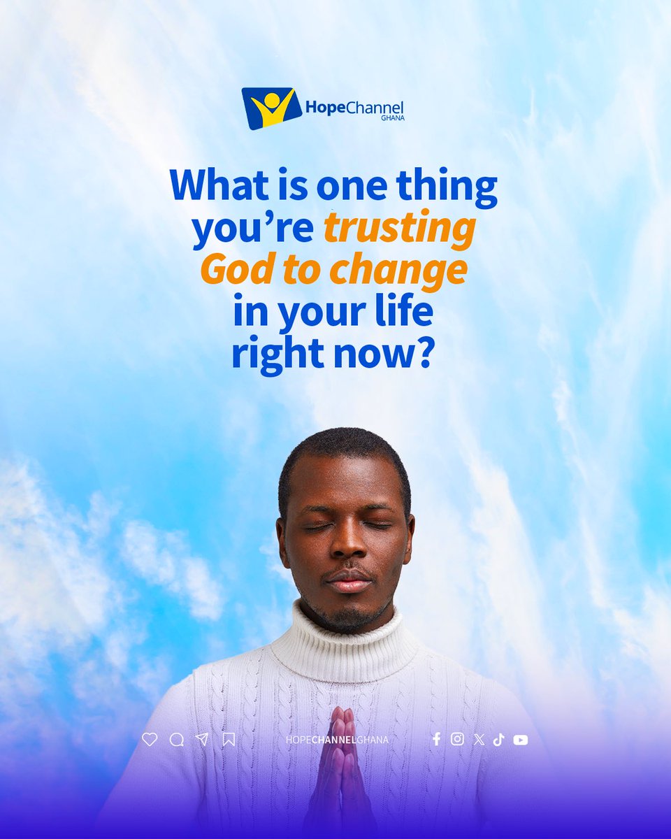 hopechannelgh's tweet image. Some battles are silent, but God sees them all 
What are you trusting Him to change in your life right now?Drop it below, let’s stand with you in prayer 

#hopeask
#hopechannelghana
#changinglives