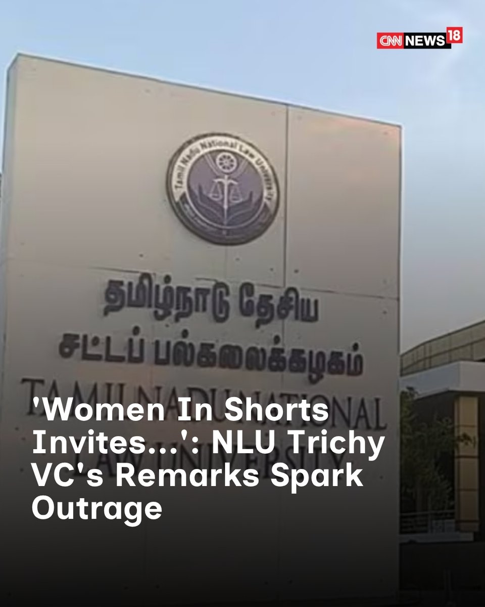 CNNnews18's tweet image. VC Nagaraj reportedly said that girls wearing shorts “invite sexual harassment” and create a distraction for other students and faculty.

#SexualHarassment #TamilNadu 

news18.com/india/women-in…
