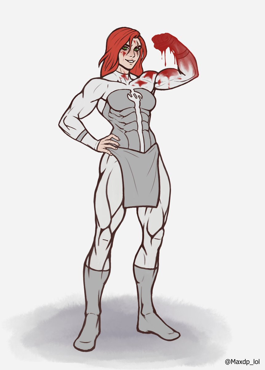 Maxdp_lol's tweet photo. Been watching Invincible and now I'm wondering… why has no one done "Noxians as Viltrumites" yet? They feel kinda similar to me. Anyway, here's Katarina 👀 (outfit based on Anissa's). 

#Katarina #Leagueoflegends https://t.co/63Hhv9hY2e