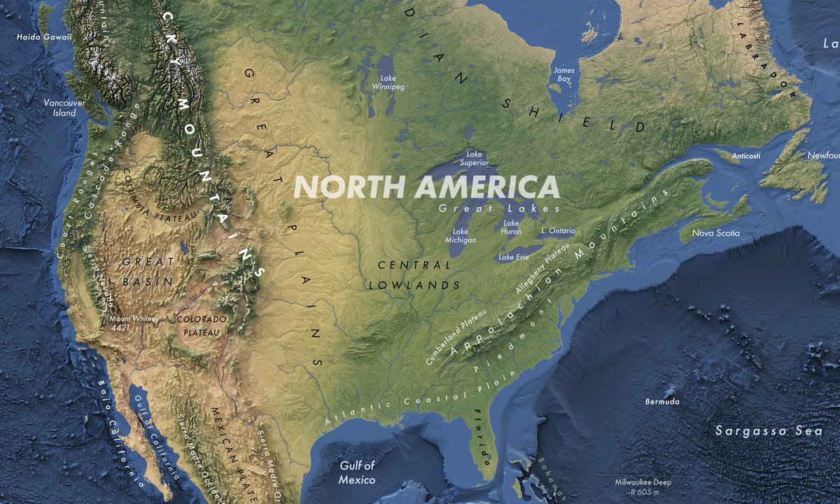 verygoodmaps's tweet image. World physical. This project takes a bit longer time and it's still WIP. About the projection (because everybody always notices Greenland first), projection is chosen because I wanted something that made me feel dizzy when looking at it full size.
#world #physical #geography