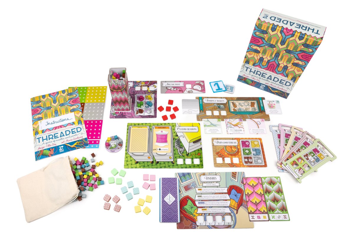 OspreyGames's tweet image. "the ultimate cozy board game" - @dicenoob 

"a light weight delight" - Wargamer

"Charming and compelling" - Tabletop Gaming Blog

🎲 Threaded: A Game of Needles and Points
✏️ Ellie Dix
🎨 Maria Surducan

23rd April // 21st April 2026

#ospreygames #boardgames #tabletopgaming