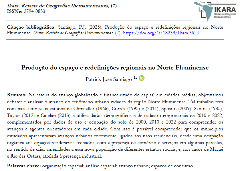 Ikara. Revista de Geografías Iberoamericanas tweet media
