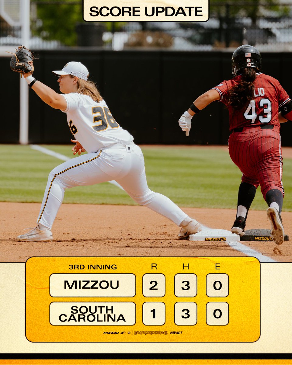 MizzouSoftball's tweet image. End of the Third

Tigers lead by one after three innings of work

#MIZ 🐯🥎 | #OwnIt