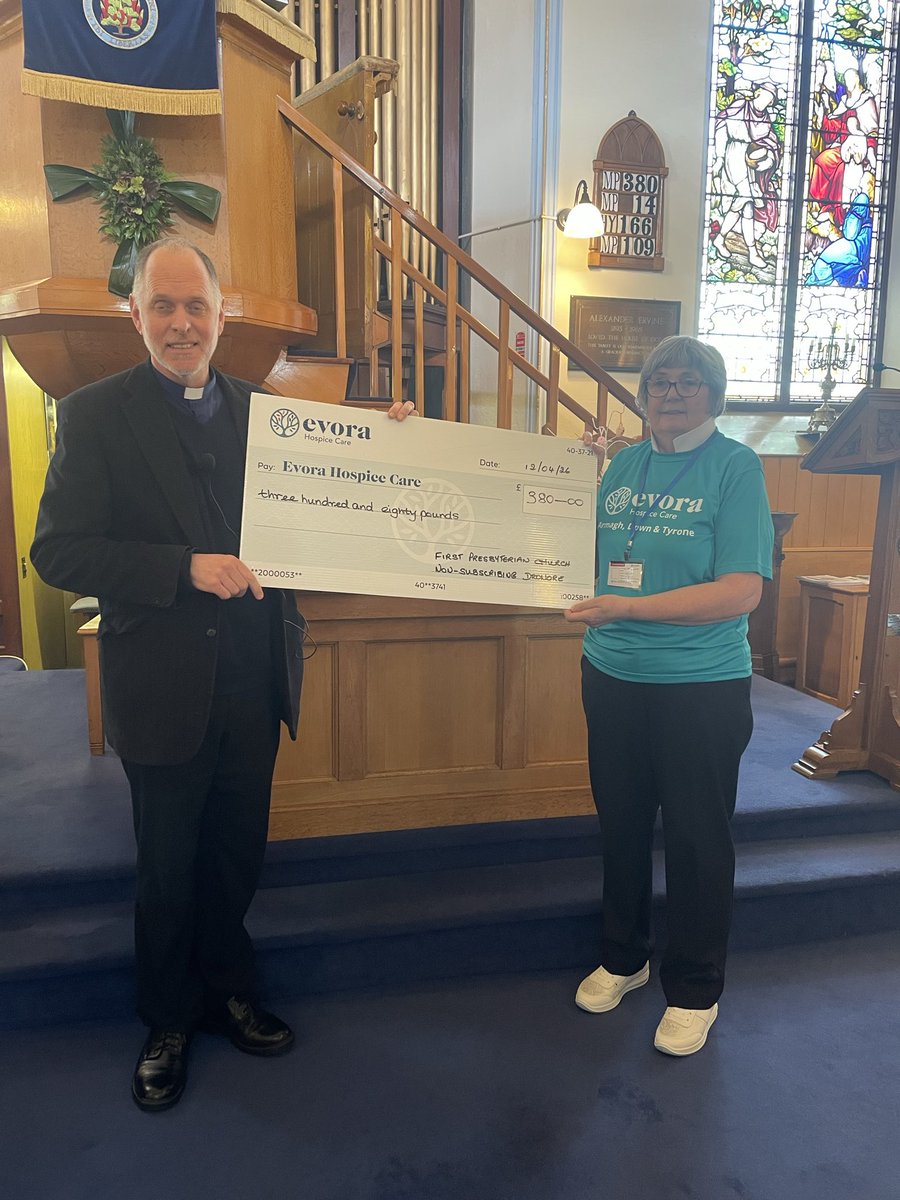 dromorensp's tweet photo. dromorensp were delighted to welcome Liz Armstrong from Evora Hospice Newry @hospiceSAHS to hear about their work &amp; receive a donation raised at our Christmas Services. https://t.co/0fcaLCqHVx