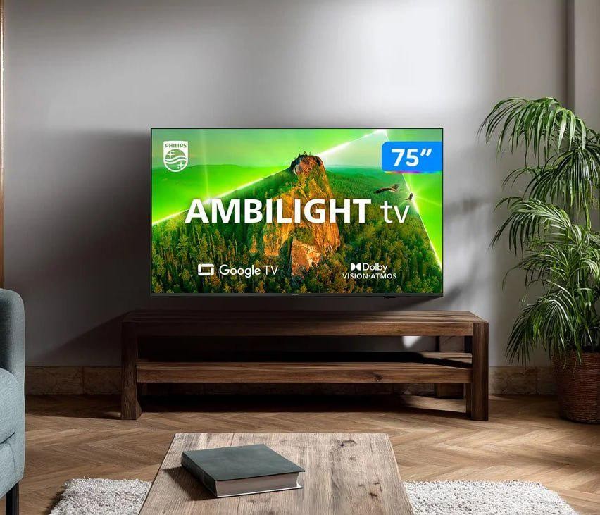 TechDireto's tweet image. Smart TV Philips 75" Ambilight 4K 🚀

💵 R$ 3.884 em 10x! 👊
🚀 Ambilight 3 lados | 75" Ultra HD | HDR10+
🎟 Cupom: 200TORCIDA (na página)
📦 Amazon

Confira a ficha técnica completa 👇
🔗amzn.to/4mEogH5

#Tech #Philips #Ambilight #SmartTV #Hardware #TechDireto