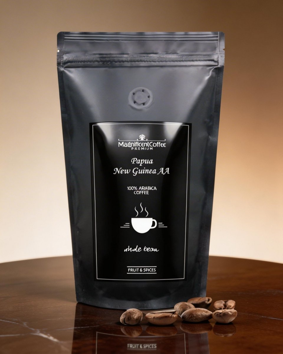 MagnificentCafe's tweet image. Papua New Guinea AA to kawa ziarnista 100% Arabica o wyjątkowym smaku i aromacie. Ziarna z Papui Nowej Gwinei oferują nuty owocowe i delikatną czekoladę. Wybierając tę kawę, wspierasz lokalnych rolników i jakość upraw.

#NajlepszaKawaZiarnista #Kawa #Coffee
