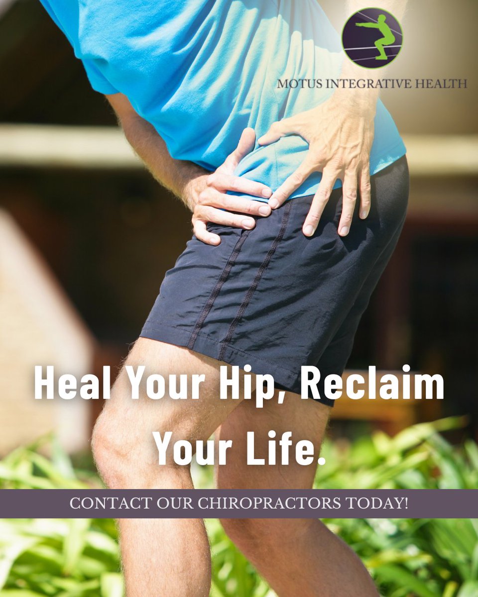motusinhealth_'s tweet image. Hip pain can originate from many sources, but relief is within reach with our comprehensive and therapeutic options. Our team will find the right combination of treatments to facilitate your body's natural healing potential. Contact us!
#HipPain #Healing

bit.ly/31bUjTb