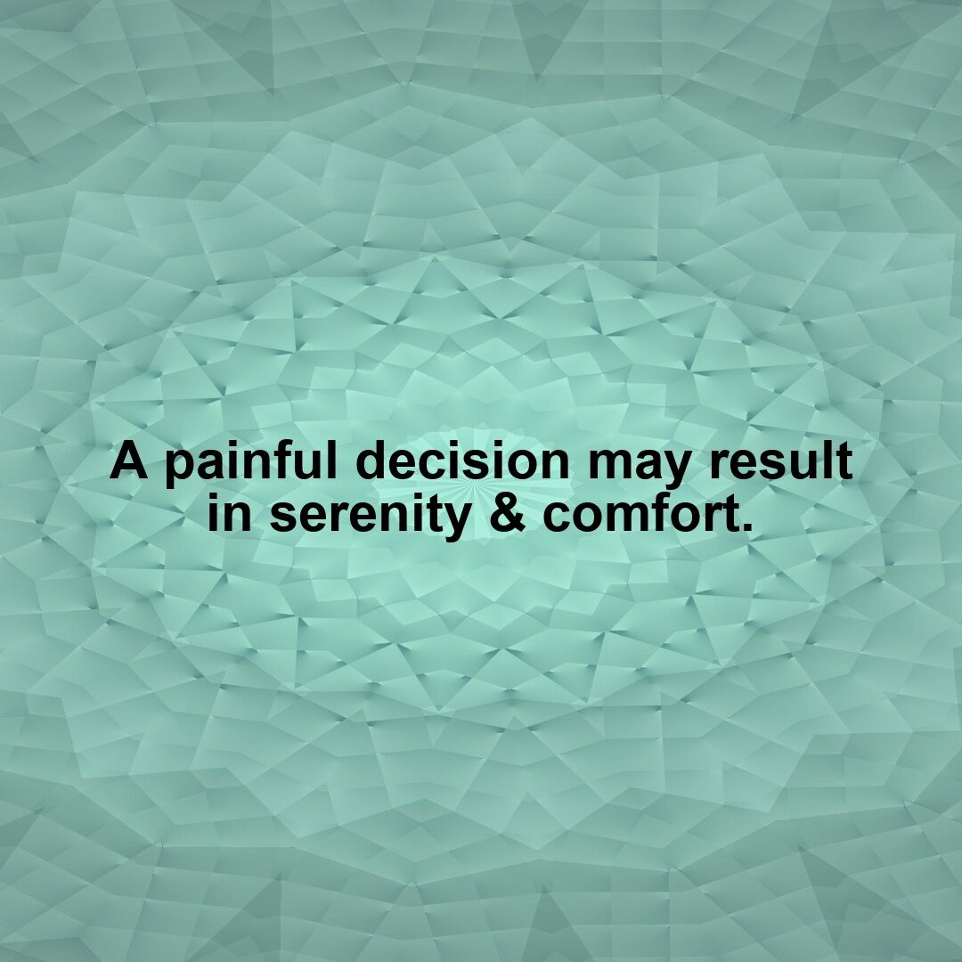 dave_h_recovery's tweet image. A painful decision may result in serenity &amp;amp; comfort.

Sometimes the hardest choice leads to the deepest peace. Sometimes saying no to them means saying yes to yourself.

Trust the hard choices. 💪

#HardChoices #AlAnon #Recovery #Courage #Serenity #Trust