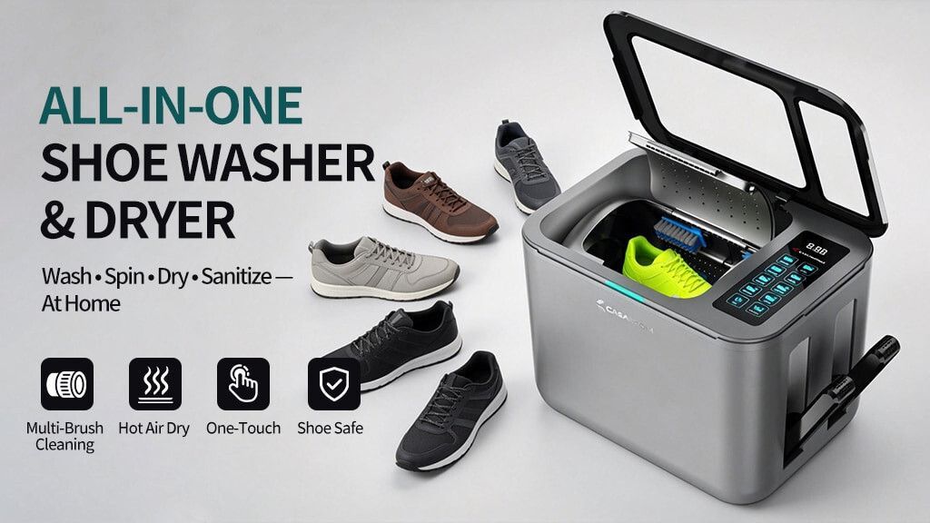 BackerClub's tweet image. Dirty shoes? Not anymore 👟✨
Wash, dry, and fresh in under 30 minutes 😳

Meet the all in one MIDISHI M1 that does it ALL 🔥

Back it here 👉 buff.ly/4wnH9qF

#SmartHome #Innovation #CleaningHack #Kickstarter #LifeSimplified
