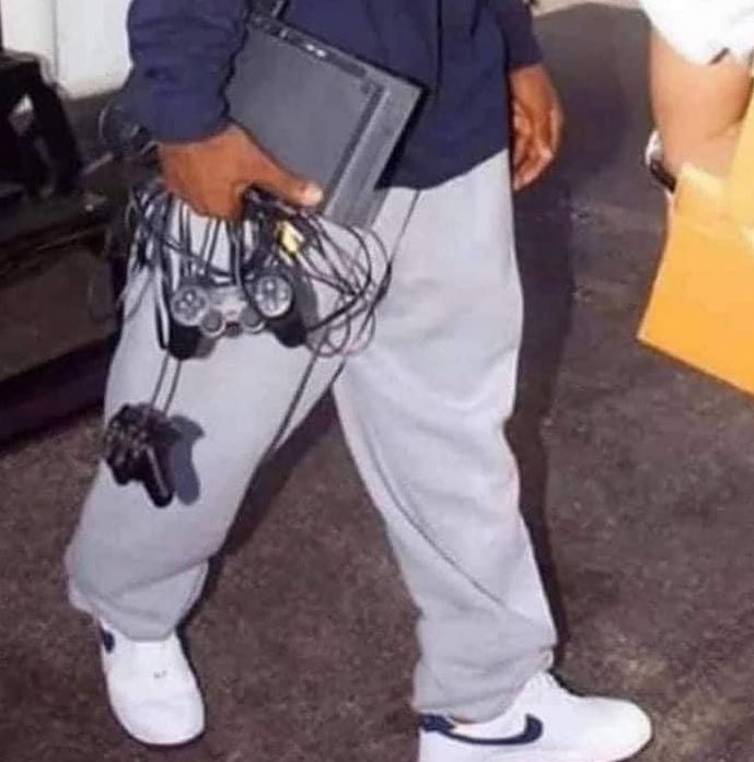 How I used to roll over to my homies house because they didn't have a gaming system