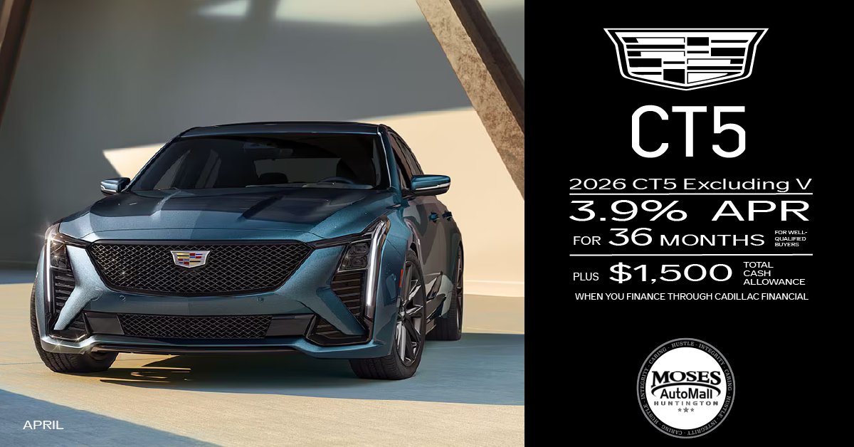 Elevate your drive this spring. The Cadillac CT5 blends performance and premium comfort—now during our Spring Savings Event: tinyurl.com/26bdvmcj