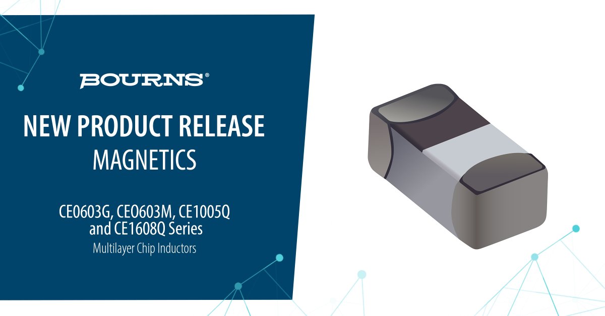 Bourns's tweet photo. RF amplifiers. Wireless communication. Radar. Mobile devices.
They demand inductors that work at ultra-high frequencies (SRF to 20,000 MHz) without taking up space.
Bourns new multilayer chip inductors deliver. https://t.co/cQkYJQDQjv
#Magnetics #RFDesign #Bourns https://t.co/lw5xcP3q0w
