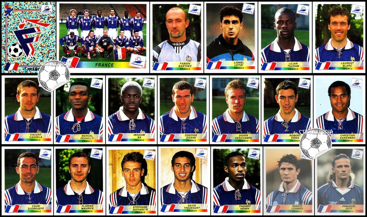 Stickerpedia1's tweet image. France WC 1998 winner #panini