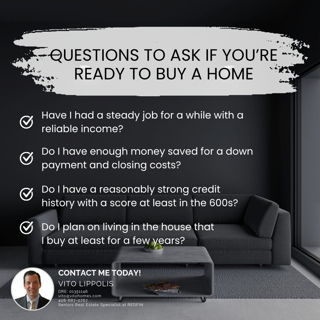 Realtor_101's tweet photo. Thinking about buying a home? Start by asking the right questions.

Do you have stable income, enough savings for the down payment and closing costs, a solid credit history, and a plan to stay in the home for a few years? If yes, you may be more ready than you think. https://t.co/ii7sRTiJlp