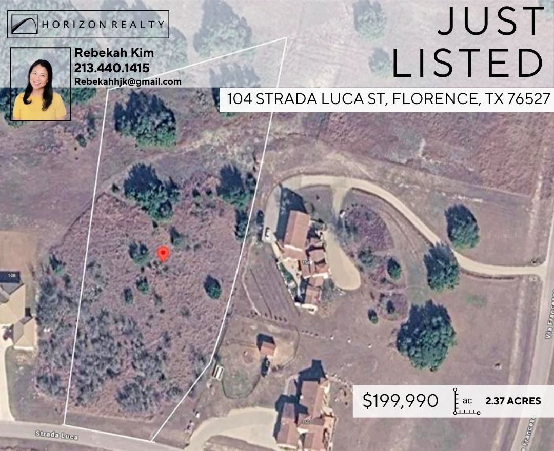 HorizonRealtyTX's tweet image. Horizon Agent, Rebekah Kim just listed this beautiful 2-acre homesite in the highly sought-after Fieldstone Loop area, offering an exceptional opportunity to build a custom residence in a private, scenic Hill Country setting. #justlisted #HorizonRealty #forsale #florencetx