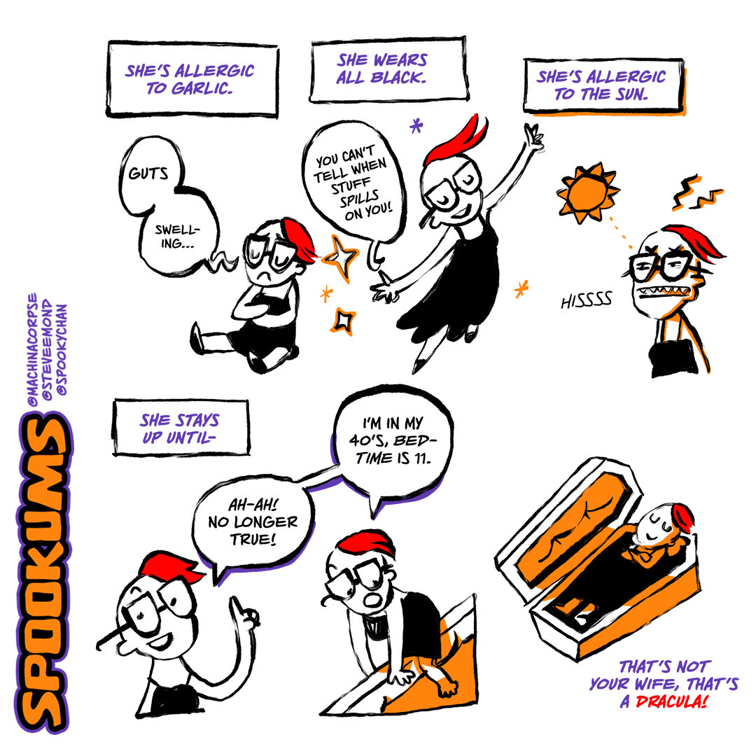 SteveEmond's tweet photo. 🧛‍♀️🦇 #comic #comics #webcomic #webcomics #relatablecomics https://t.co/Ne3auopBQc