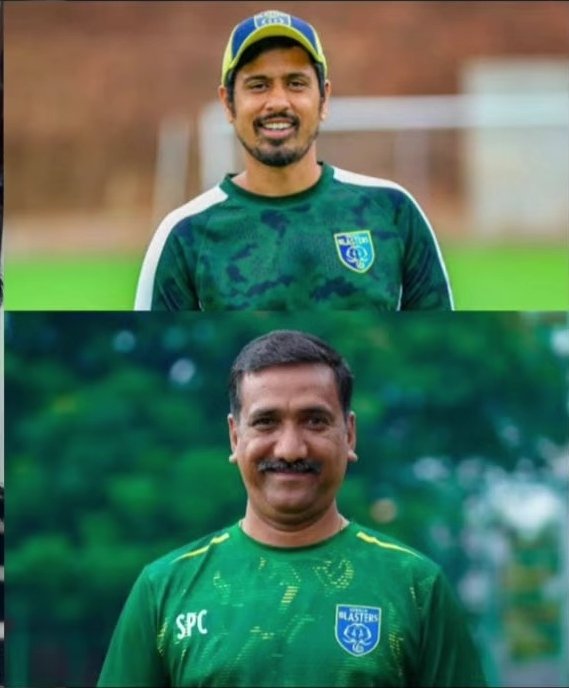 abdulrahmanmash's tweet photo. Team manager Manish &amp; Therapist Santosh  🫠

Santosh was there with Blasters for 10+ years...Club itself is 13 years old!!
#KBFC https://t.co/dHcwunUmcq