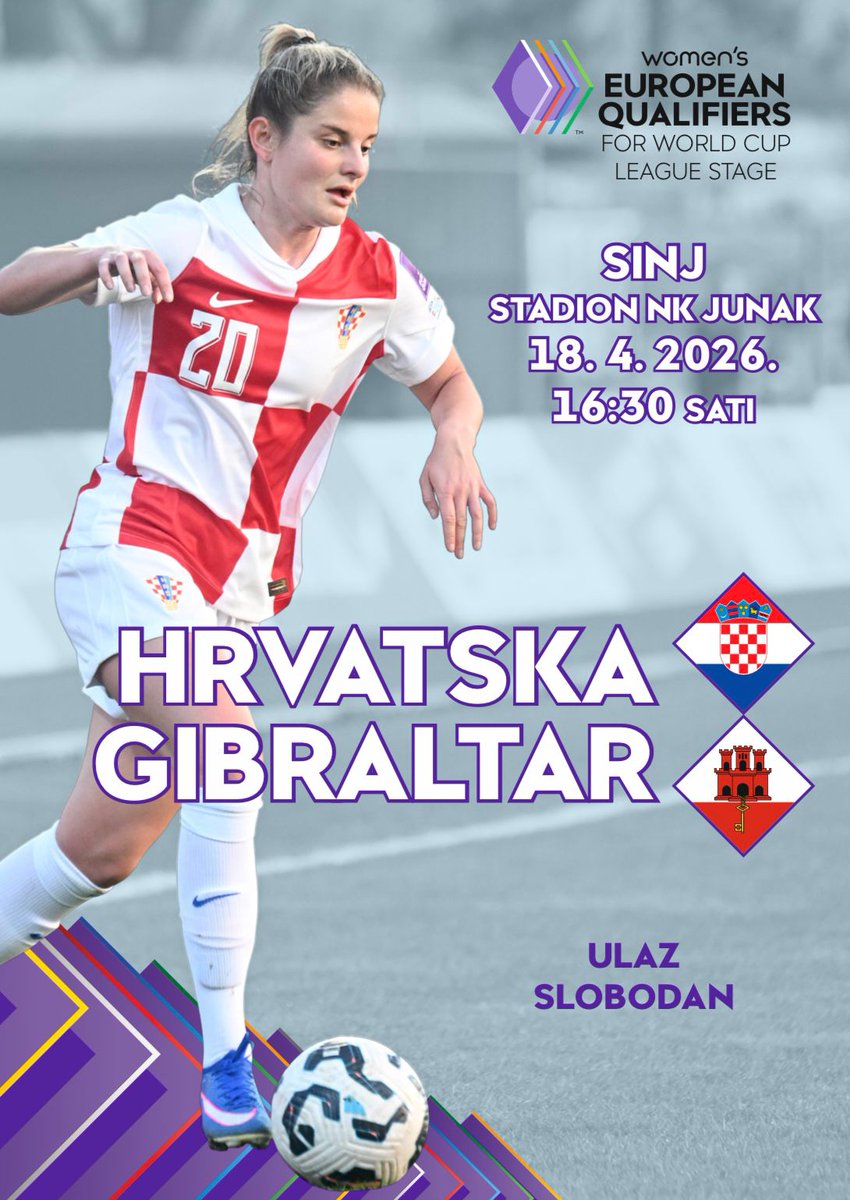 HNS_CFF's tweet image. Hrvatske reprezentativke sutra nastavljaju s kvalifikacijama za @FIFAWWC - u Sinju dočekuju Gibraltar! 🇭🇷🇬🇮

🔥 Dođite ih podržati, ulaz je slobodan! 🎟️

#Obitelj #FIFAWWC