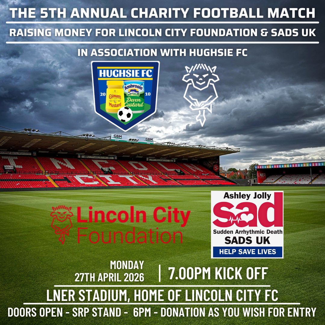 m4tt_h's tweet photo. ⚽🔥 10 DAYS TO GO! 🔥⚽

In just 10 days, we’ll be hosting a very special charity football match at @LincolnCity_FC, supporting @SADSUK &amp; @LCityFoundation 💙

Let the countdown begin 🙌

@HughsieFC 💙💛 https://t.co/TpLP4SJgnz