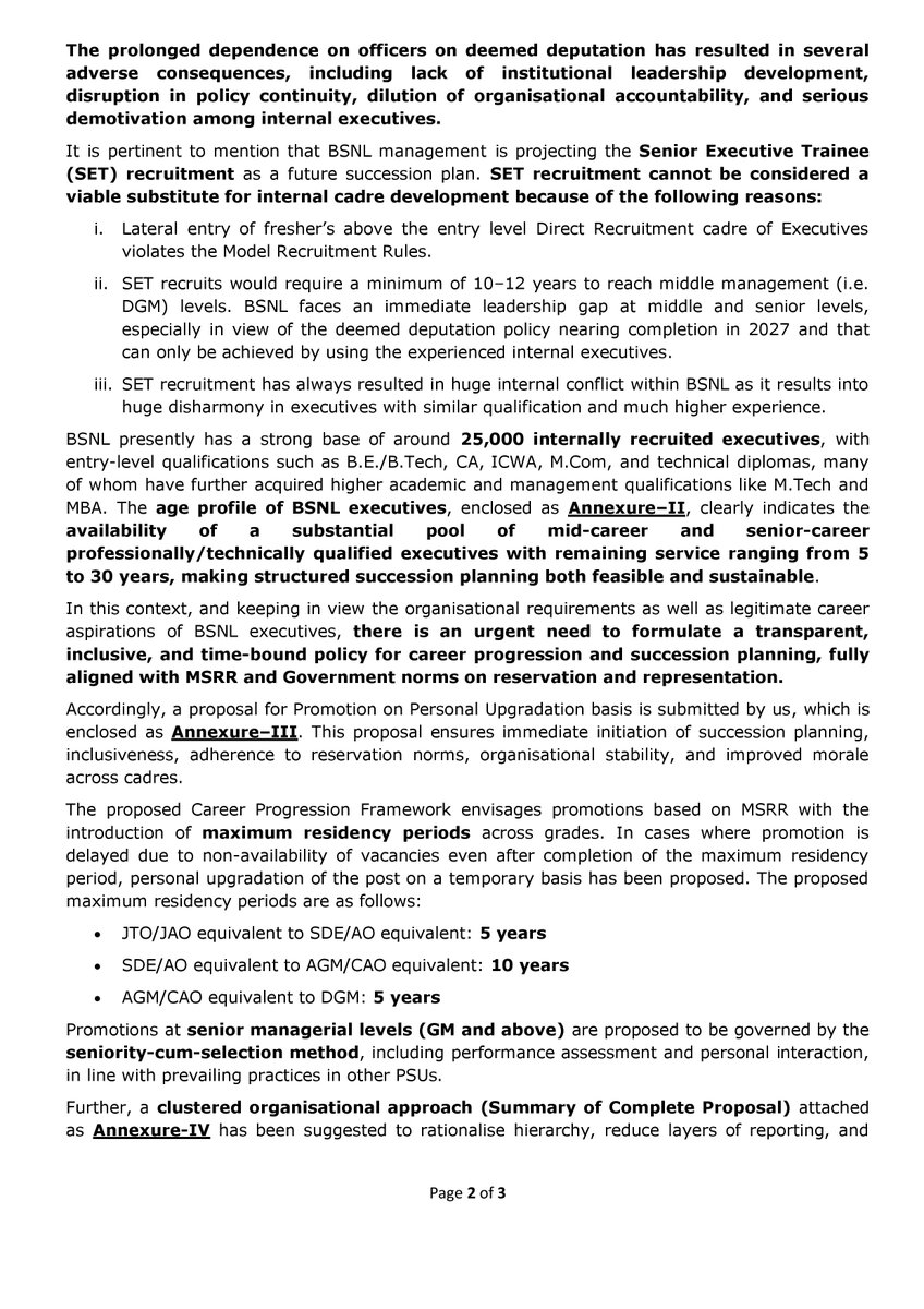 AIGETOA , Recognised Association of BSNL tweet media