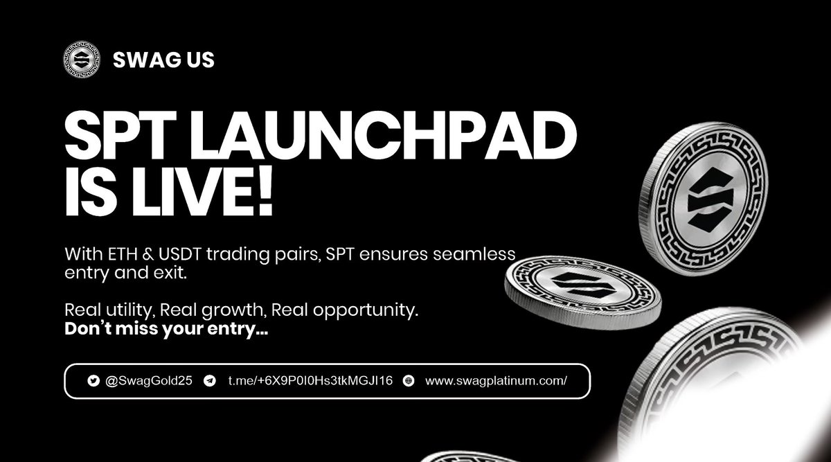goldinglove10's tweet image. Many Web3 platforms offer access without direction.
@SwagGold25 uses a tier-based system with progression and benefits.
Now on @Coinstoreexc Launchpad, bringing structured participation to more users 🚀
 swagplatinum.com

h5.coinstore.com/h5/signup?invi…

#SWAGUP #IEO #Launchpad