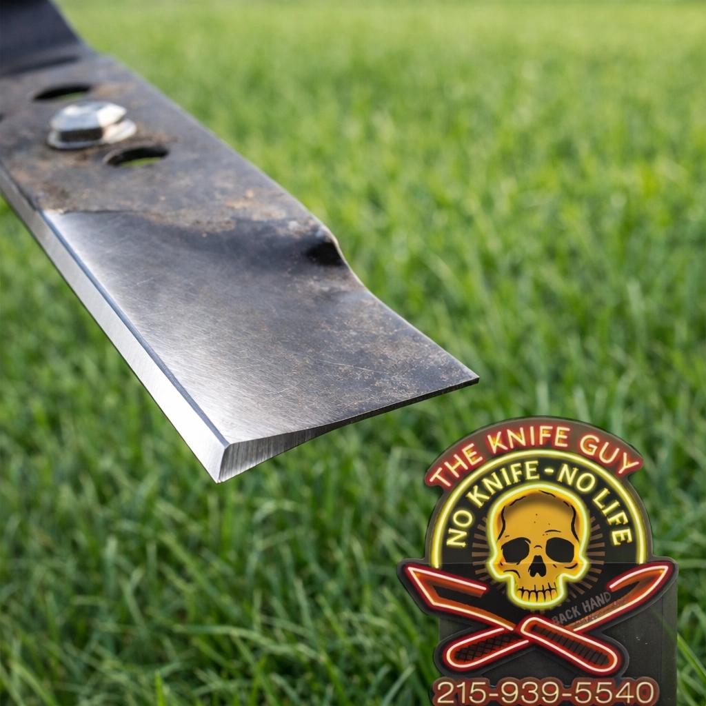 Gettheknifeguy's tweet image. First mow approaching? Dull blades tear grass instead of cutting it. With 13+ years of expertise and our Best of 2026 award, we guarantee a perfect edge. 100% satisfaction guaranteed! Get spring-ready today. #LawnCare #SpringReady #ExpertSharpening #BestOf2026