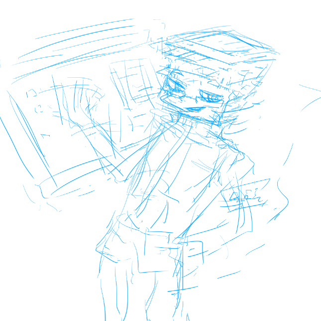 こう人外っぽいの描くのは初めてかもしれない。バランス難しいね