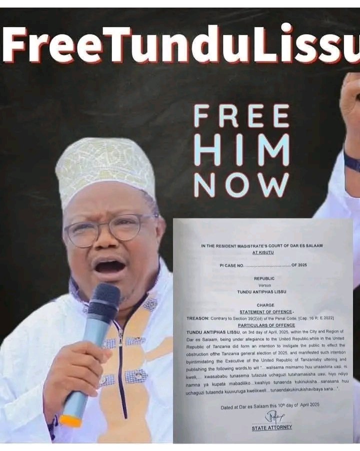 RunanaAthman's tweet photo. Nyie serikali isio sikia hata matatizo ya wananchi Tunamtaka Mh Mwenyekiti Wetu @TunduALissu Achiliwe bira masharti kwasababu hana kosa Tunamtaka mapema sana uraiyani ili aje awape Elimu Watanzania Ambao wamepoteza Ndugu zao na walio Tengenezewa ulemavu 29.10.2025 https://t.co/1UaJdNXaV4