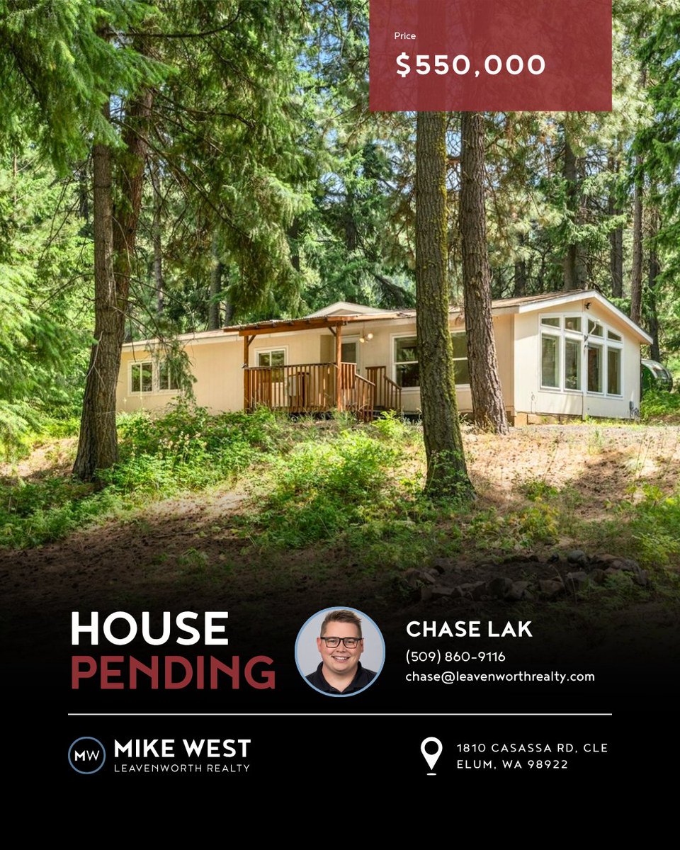 mikewestrealty's tweet image. 🏠 HOUSE PENDING🏠
Congratulations to our buyers on this home in the Cle Elum area and a job well done by Chase Lak!

Check out our current listings at leavenworthrealty.com

#Pending #SalePending #HousePending #CongratulationsBuyers #MikeWestLeavenworthRealty #MikeWest
