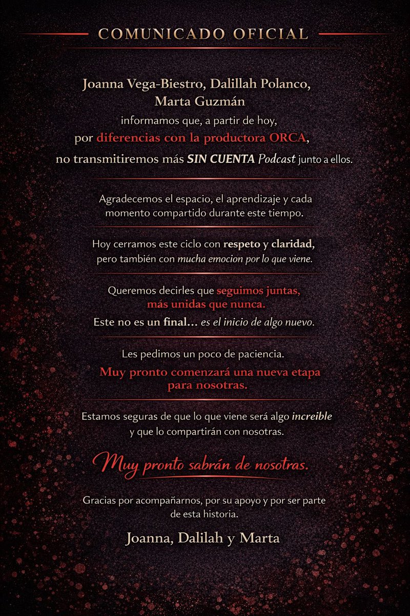 Nada de lo vivido se borra.
Todo suma para lo que viene.

Gracias por estar, por escuchar y por acompañarnos.

Esto continuará… de otra forma.

#ChingazoDeBesos 💜 #ChingazoDeAmor
