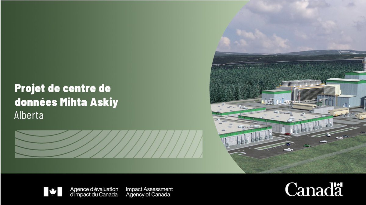 aeic_iaac's tweet image. ✅ Décision prise tôt pour le projet de centre de données Mihta Askiy en Alberta.

Les effets négatifs potentiels relevant de la compétence fédérale seraient limités ou traités par d’autres cadres législatifs ou réglementaires.

iaac-aeic.gc.ca/050/evaluation…

#Alberta #ÉvaluationImpact