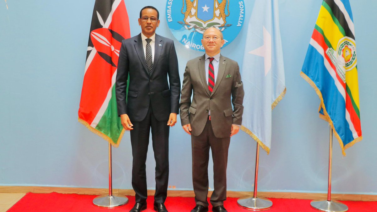 Ijabril's tweet image. I had the pleasure of welcoming H.E. Subutay Yüksel, Amb of the Republic of #Türkiye to #Kenya for a courtesy call. Our discussions focused on strengthening the longstanding diplomatic relations between Somalia and Türkiye. Highlighted the importance of sustained engagement based