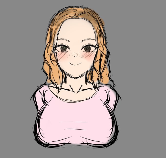 skebのキャラの練習!リアル系のデザイン苦手だね… 